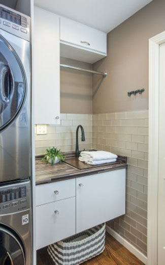 Glamorous Efficiency in Laundry - Crystal Kitchen + Bath