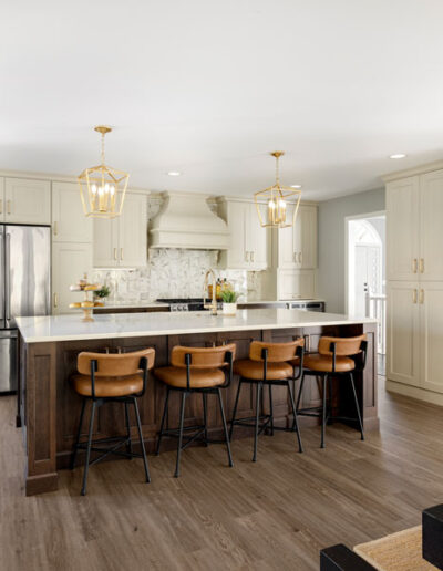 Kitchen remodel with plenty of cabinet storage space.